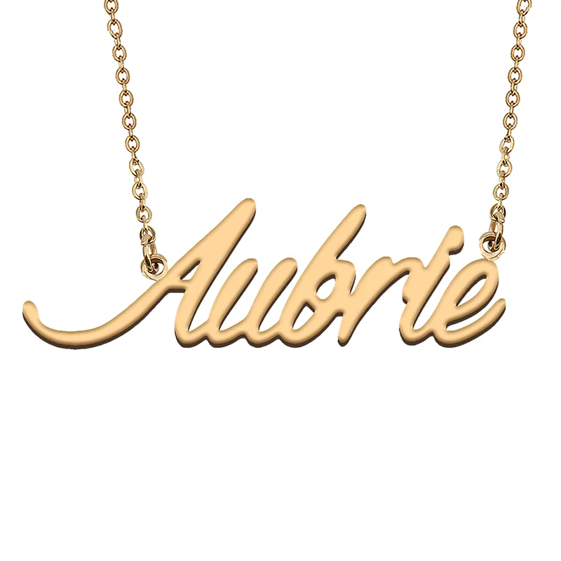 

Aubrie Custom Name Necklace Customized Pendant Choker Personalized Jewelry Gift for Women Girls Friend Christmas Present