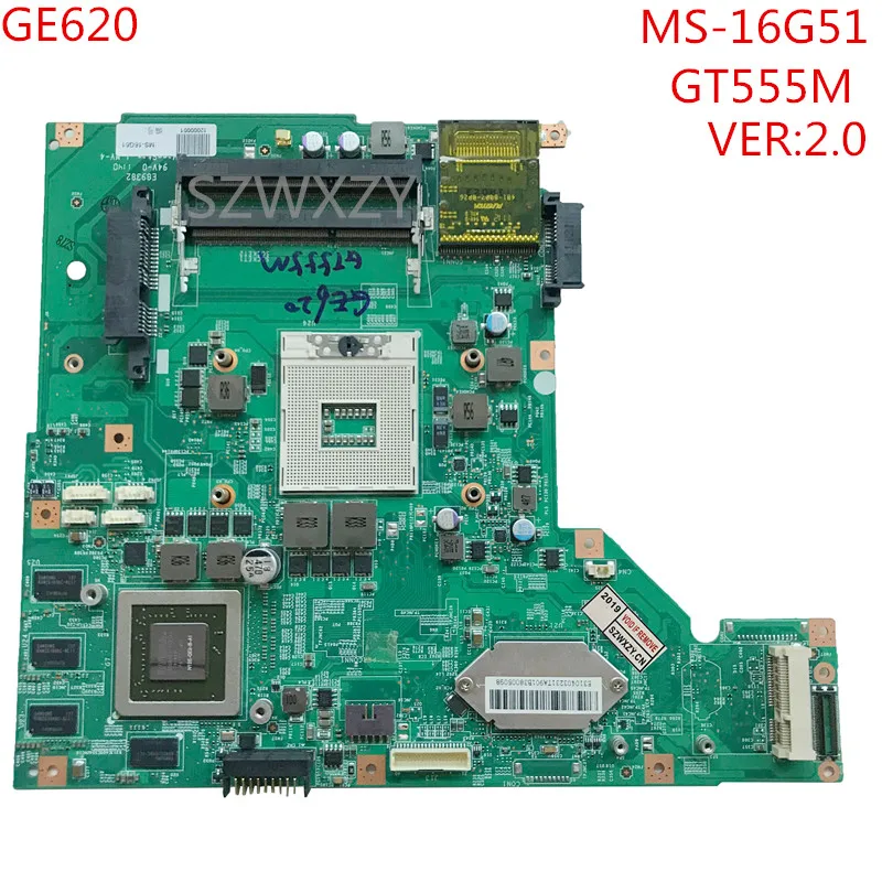 SZWXZY для материнской платы ноутбука MSI GE620 MS 16G51 VER: 2 0 GT555M N12E GE2 B A1|Материнские