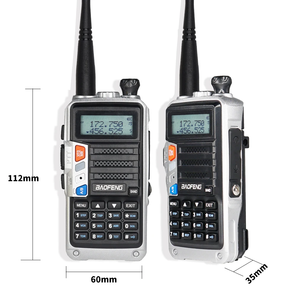 baofeng long range walkie talkie uv 5r pro real 8w professional tri band two way radio usb fast charge with 220 260mhz antenna free global shipping