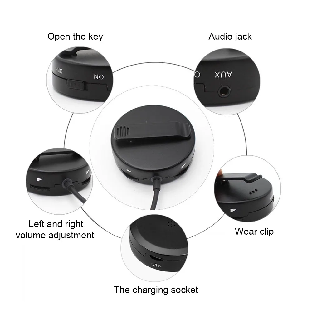 

Bone Conduction Headphone Wired 3.5mm Headset Sound Pick-up AUX IN Function Hearing Aids for People with Hearing Impairment