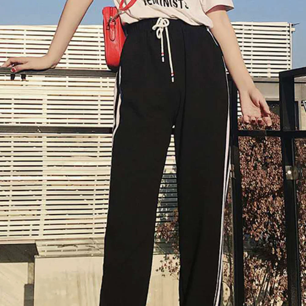 Летние Осенние новые женские джоггеры шаровары длинные брюки свободные на