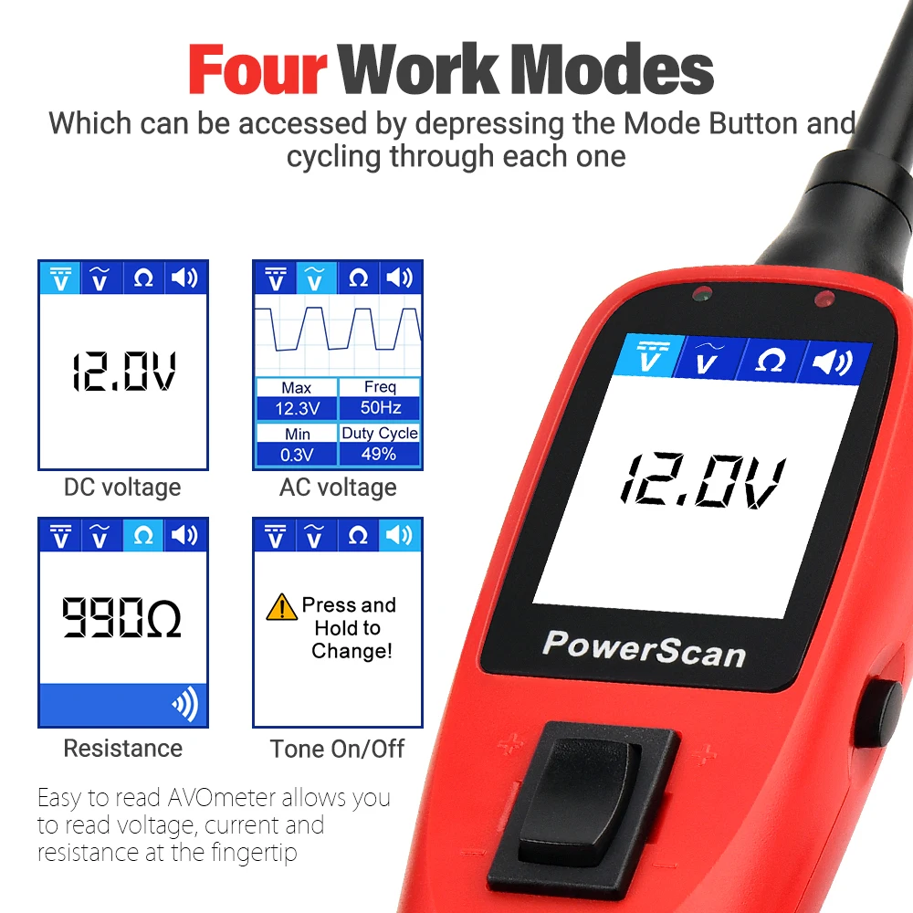 2021 Autel PowerScan PS100 Automotive Circuit Tester Power Probe Kit Electrical System Diagnostic Tool 12V/24V | Автомобили и