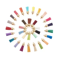 20 pieces keychain tassels bulk leather tassels pendant colourful mini tassel for diy craft supplies 29 colours