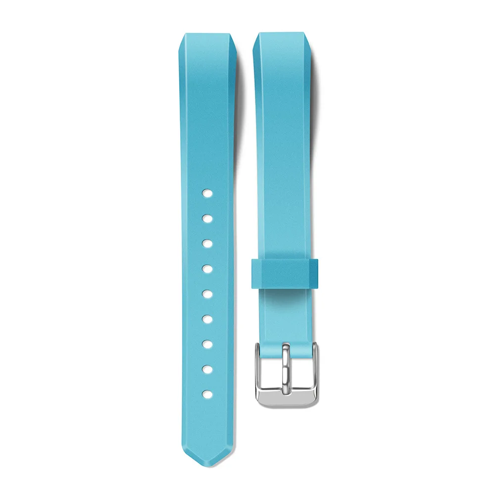 Светло-голубой Гладкий силиконовый ремешок для часов Fitbit Alta сменный ремешок для часов Fitbit Alta HR Браслет спортивный ремешок Блестящий Браслет - Цвет ремешка: Светло-голубой