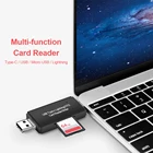 Концентратор для зарядки USB Type-C Micro USB 8Pin, OTG адаптер для смартфона, кардридер, USB Удлинительный кабель для iPhone, Android
