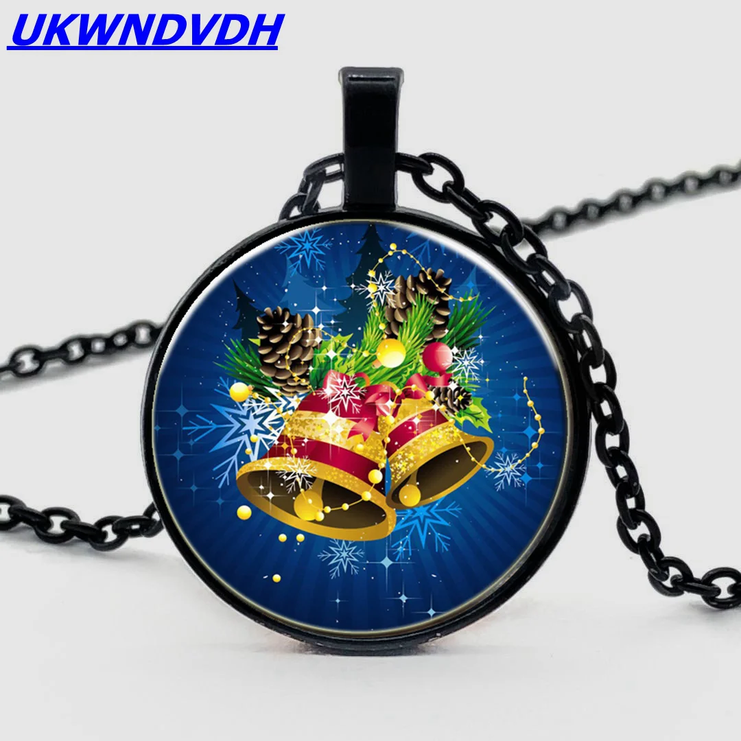 

2019 Santa Claus Bell Pendant Necklace Holiday Gift