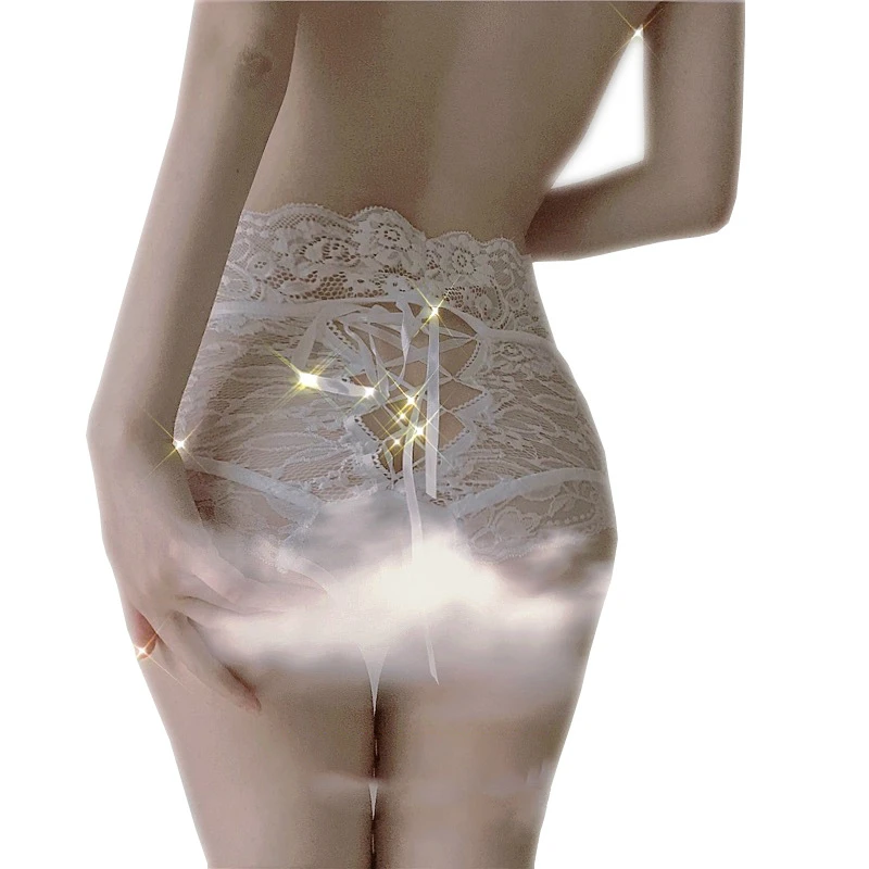 

Sexy lingerie sexy lace panties high waist hollow cross strap transparent women's briefs sexy panties mini panties