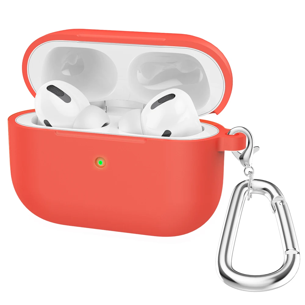 Мини Мягкий силиконовый чехол для Apple Airpods Pro противоударный чехол для Apple гарнитура для AirPods чехол s для Airpods Pro защитный чехол - Цвет: dahong