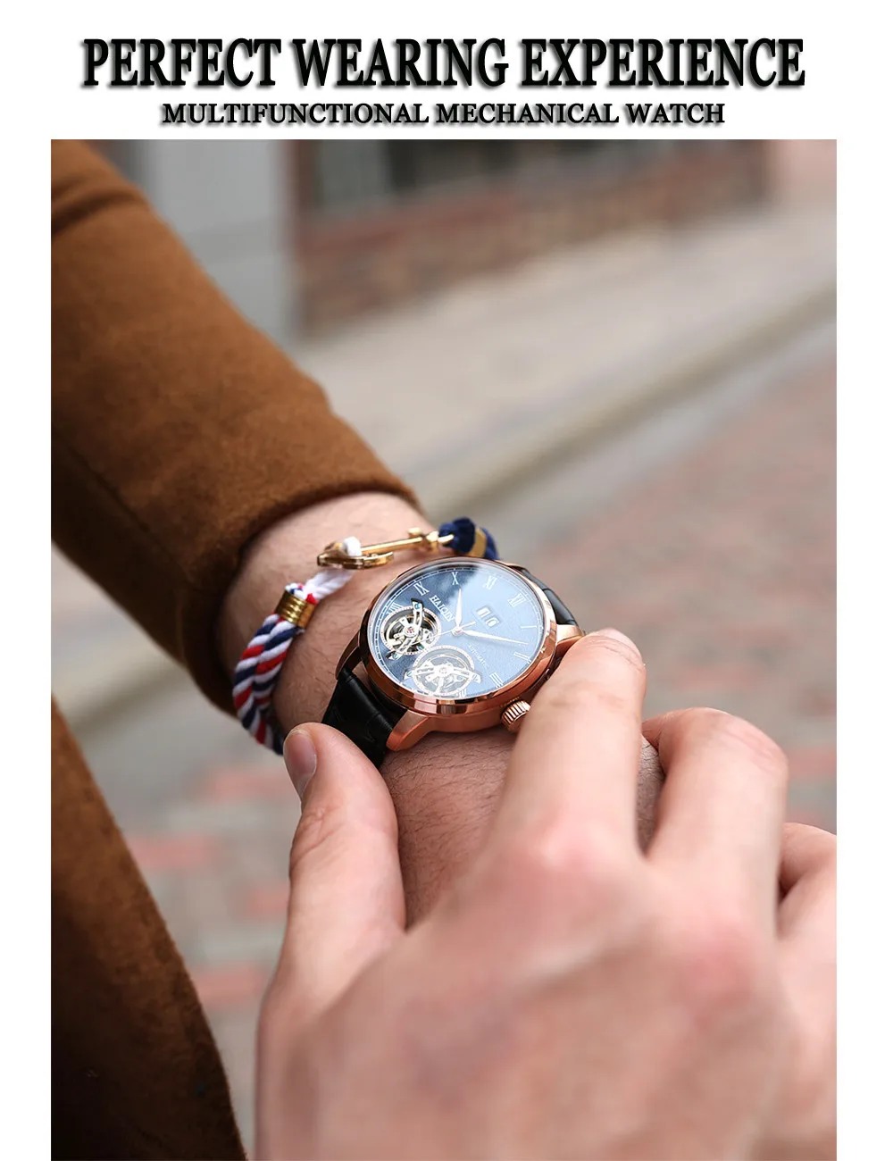 HAIQIN Men Mechanical Automatic Double Tourbillon Calendar Stainless Steel Wrist Watches Top Brand Luxury Military Male Clock