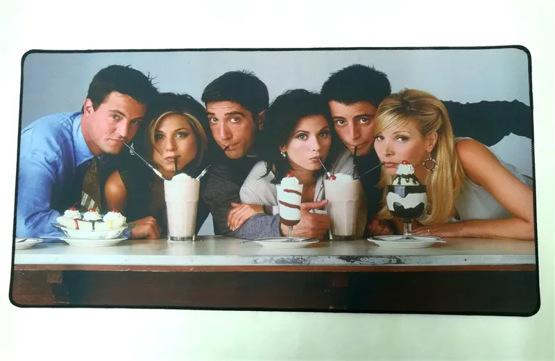 ТВ Шоу друзья большой коврик для мыши Коврик ноутбука Настольный они пьют