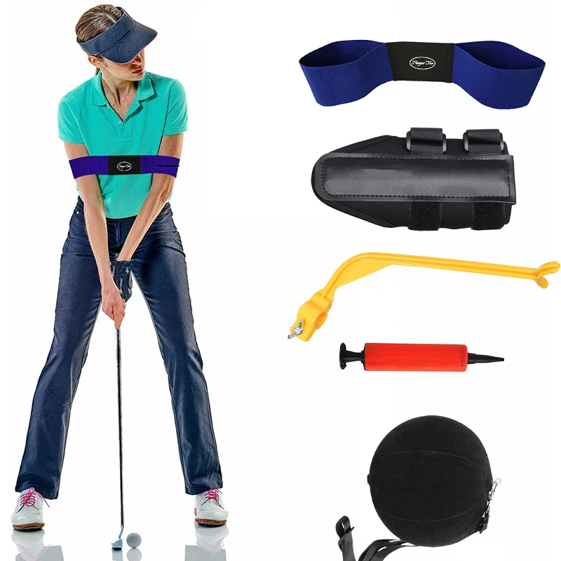 

4 шт./компл. учебный набор помощь для тренировки гольфов повязка на руку тренажер для накачивания ударных мячей коррекция осанки