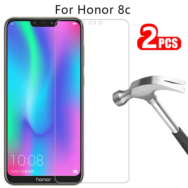 

protective glass on honor 8c screen protector tempered glas for huawei honor8c honer onor 8 c c8 safety film huawey huwei hawei