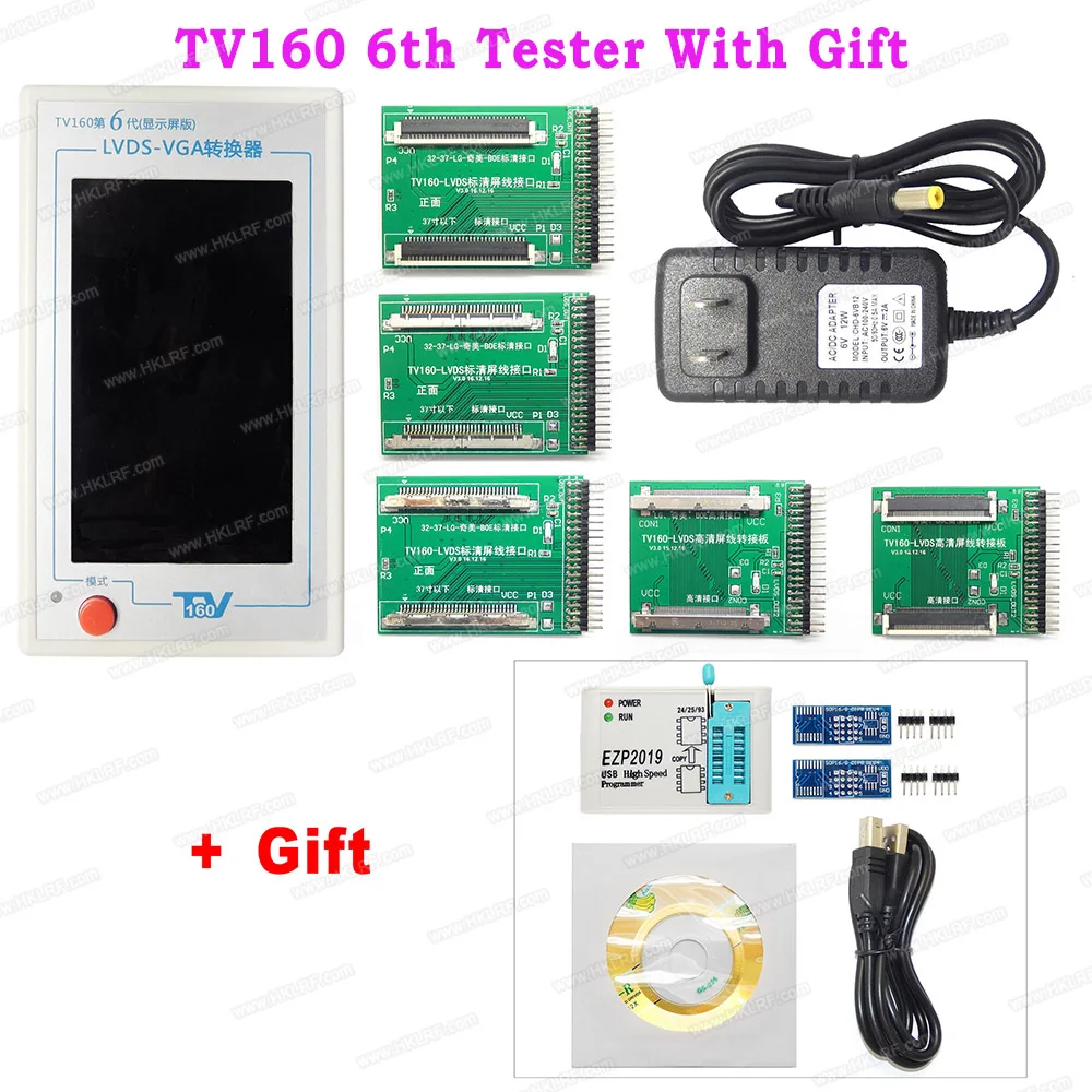 ТВ 160 6 поколение LVDS поворотный VGA конвертер с дисплеем LCD светодиодный TV тестер