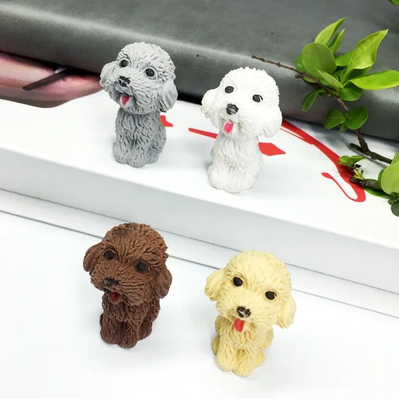24 pcs Cute Teddy Dog Eraser Student Stationery School Supplies Wholesale kids eraser papelaria criativa