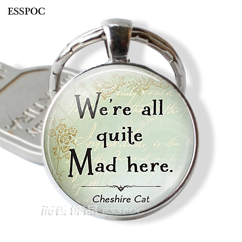 Я не сумасшедшая мода подвеска с цитатой брелок кольцо держатель мужской