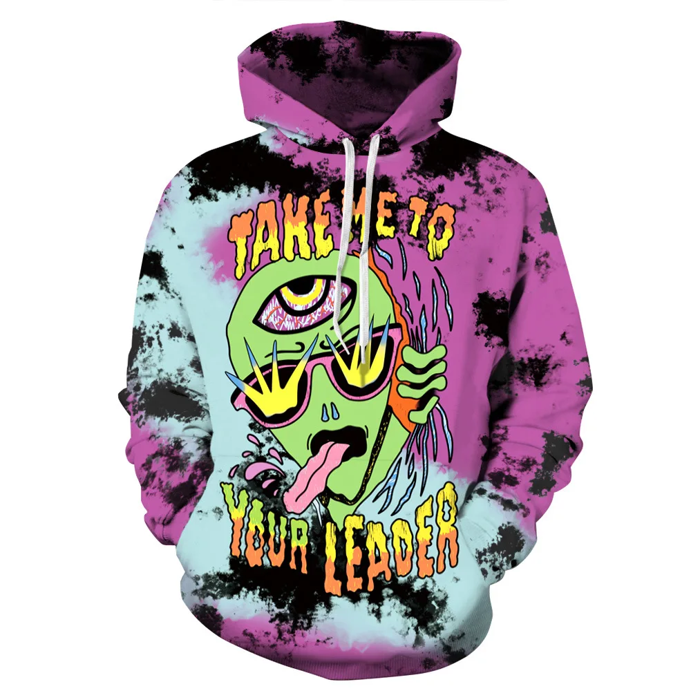 Quick Sale of New Halloween Ghost Alien Digital Print Hoodie |