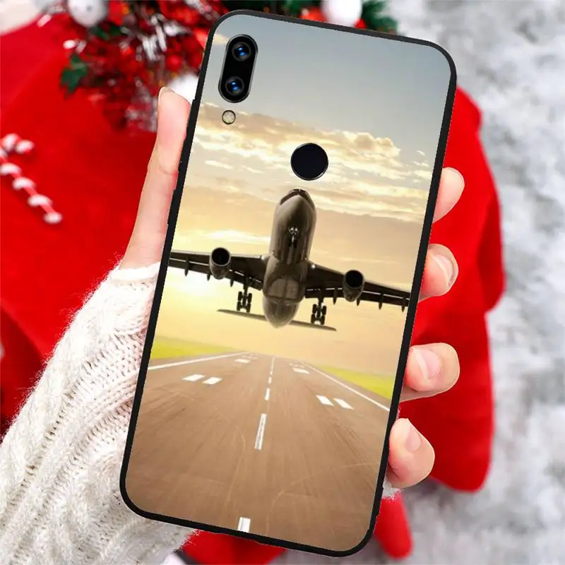 

Aircraft Airplane fly travel cloud Phone Case For Xiaomi Redmi note 7 8 9 t k30 max3 9 s 10 pro lite