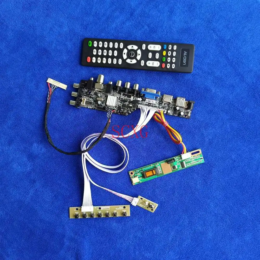 

DVB Signal DIY KIT Fit LTN170MT02/LTN170P1/LTN170P2 LCD screen drive board HDMI-compatible VGA AV USB LVDS-30Pin 1680*1050 1CCFL