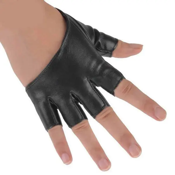 Однотонные полуперчатки женские перчатки без пальцев для вождения|Женские