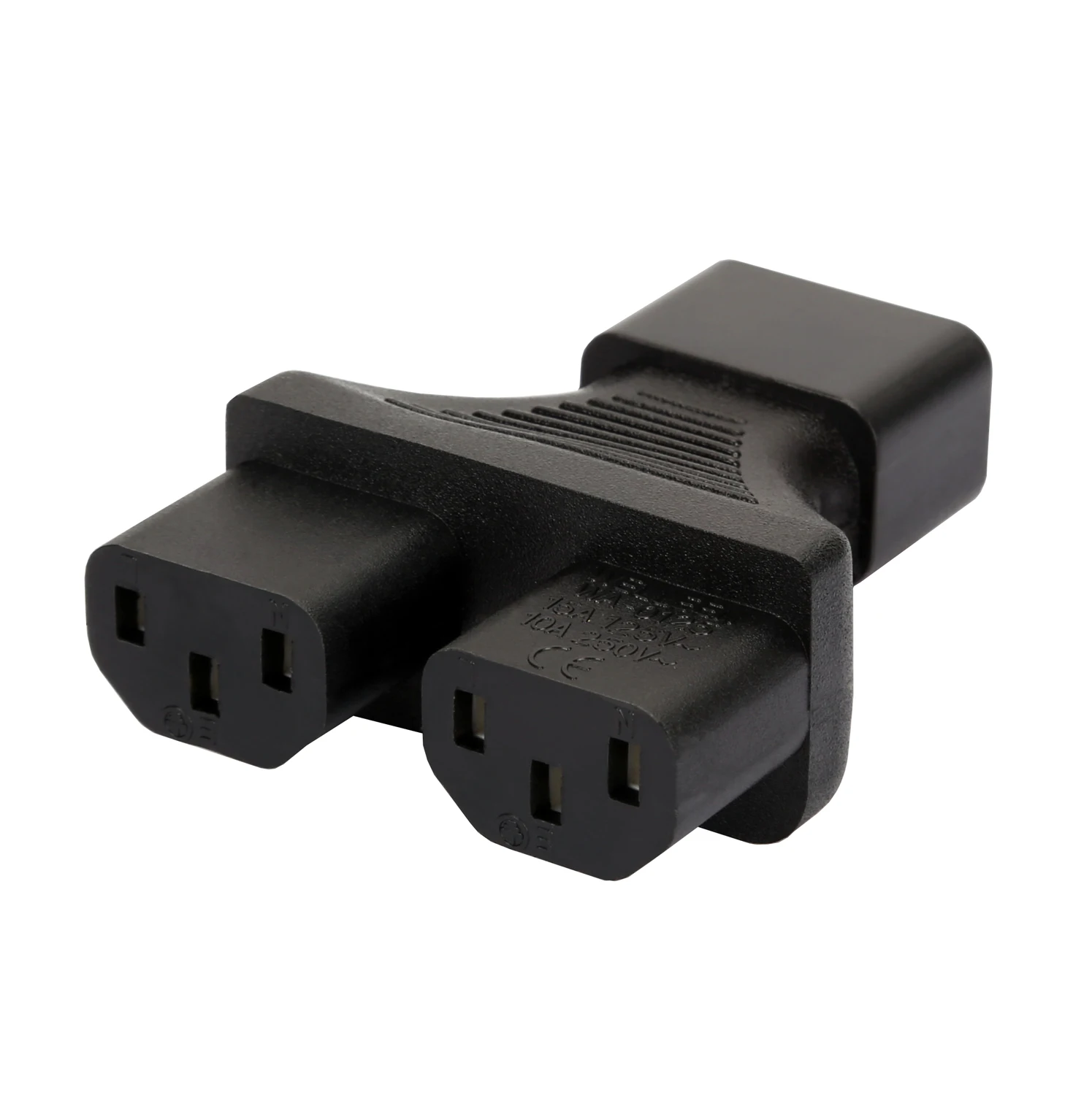 IEC 320 3 зубец Мужской 2 Женский Y Тип питания сплит адаптер C14 штекер 2xC13 сплиттер