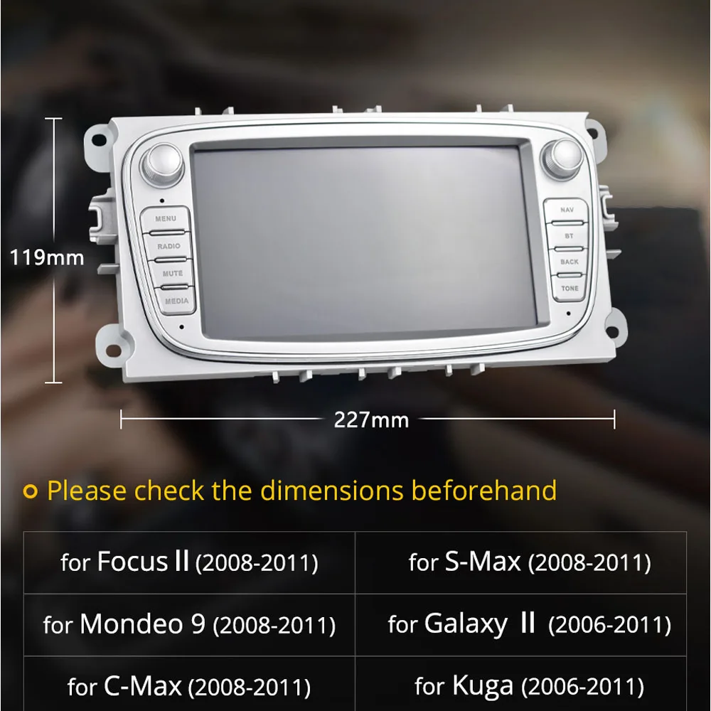 Автонавигационная система 2 din 7 дюймов Android GPS навигация для Ford Focus Mondeo C MAX Galaxy Kuga