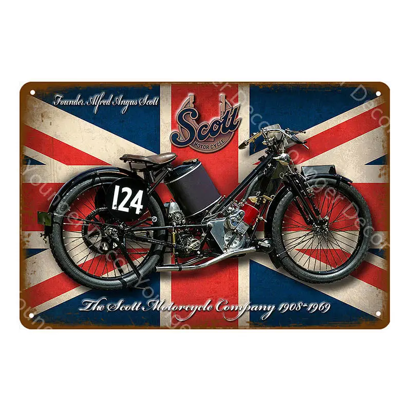 YD9306AI Японские британские мотоциклы металлические знаки BSA Norton Suzuki Ariel моторная пластина настенная живопись плакат винтажный декор для гаража YI-138 - Color: YD9306AI