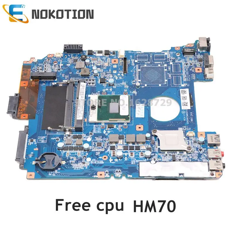 

Материнская плата NOKOTION A1892857A A1883850A MBX-269 DA0HK5MB6F0 для ноутбука Sony VAIO SVE15 SVE151, материнская плата HM70 DDR3, бесплатный ЦП