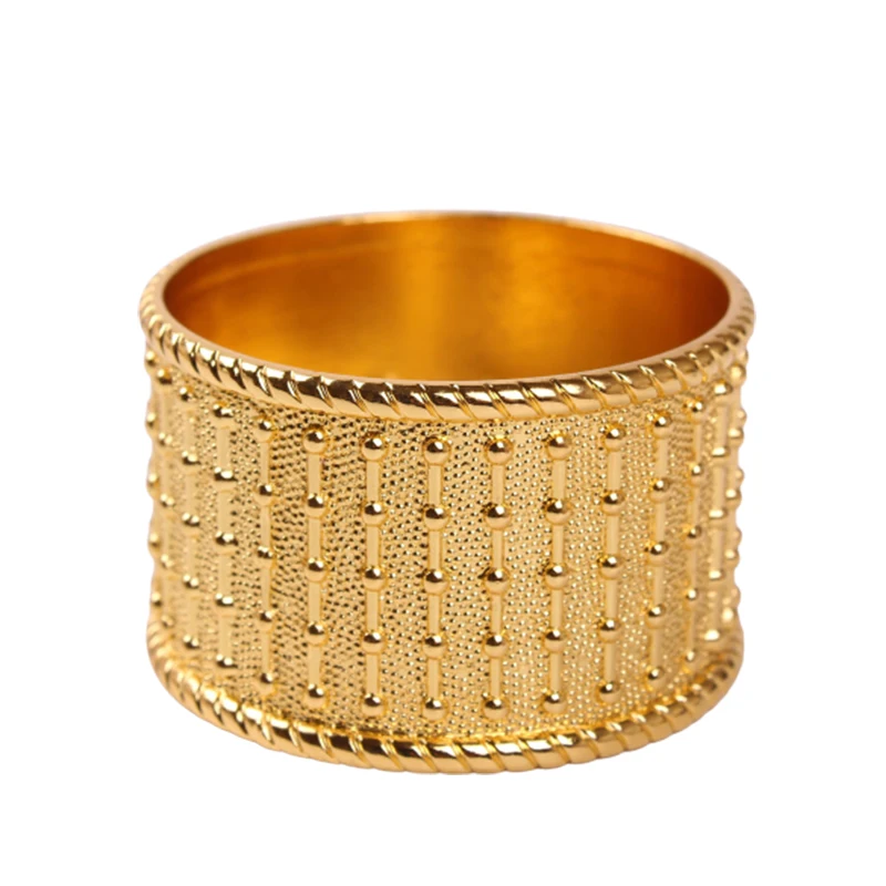 

6pcs Zinc Alloy Metal Shiny Napkin Ring Table Napkins Home Decoration Gorgeous Napkin Buckle Dinner Party Wedding Holder