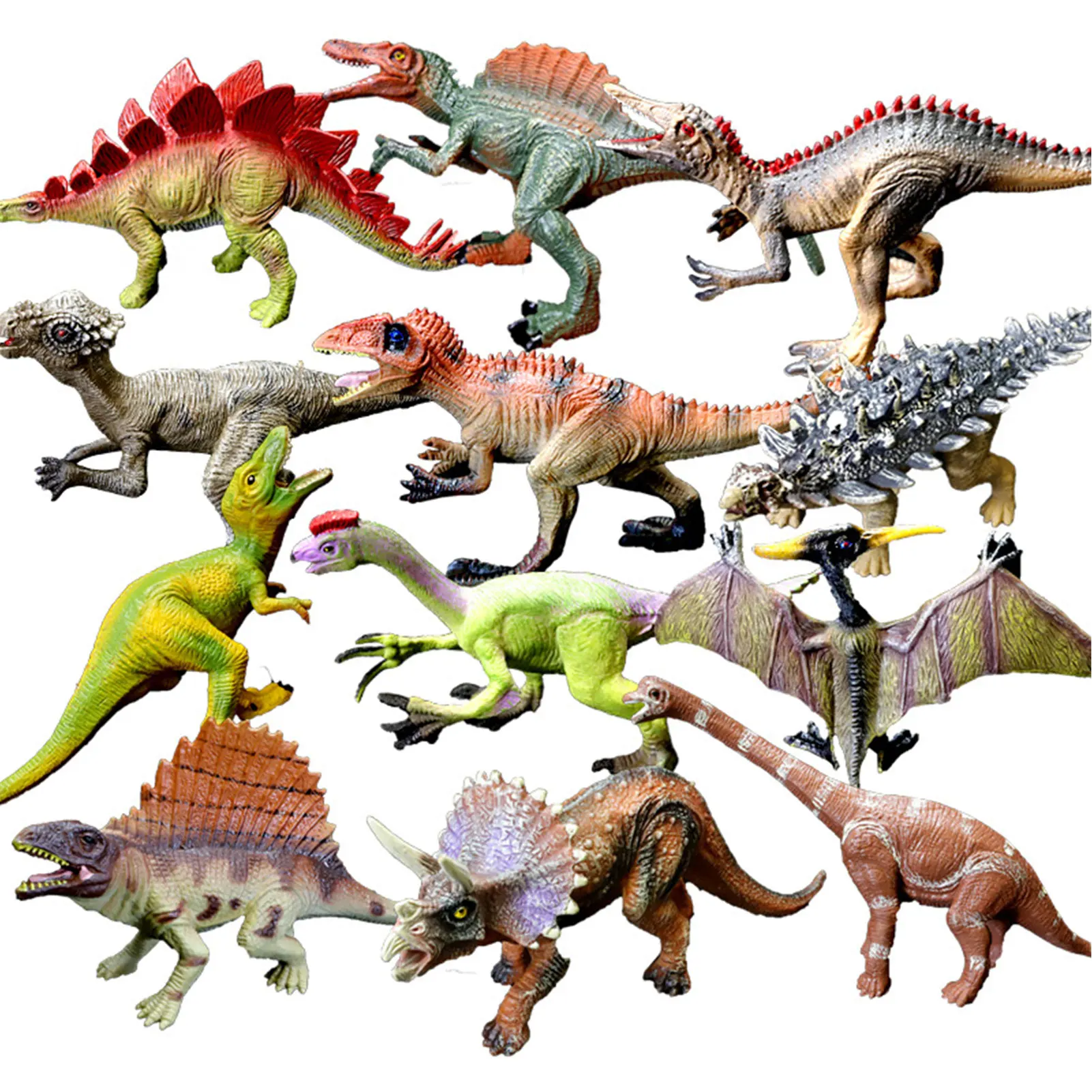 

4Pcs/pack Children Dinosaur Jurassic Wild Life Model Toy Set Action Figure Dinosaur Children Simulation Toys for Boys Gift