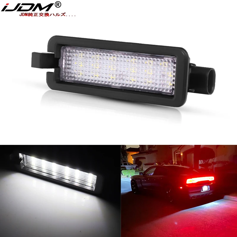 

iJDM White LED License Plate Light For Dodge Charger Challenger For Chrysler 300 & Pacifica For Jeep Compass Dart Avenger Magnum