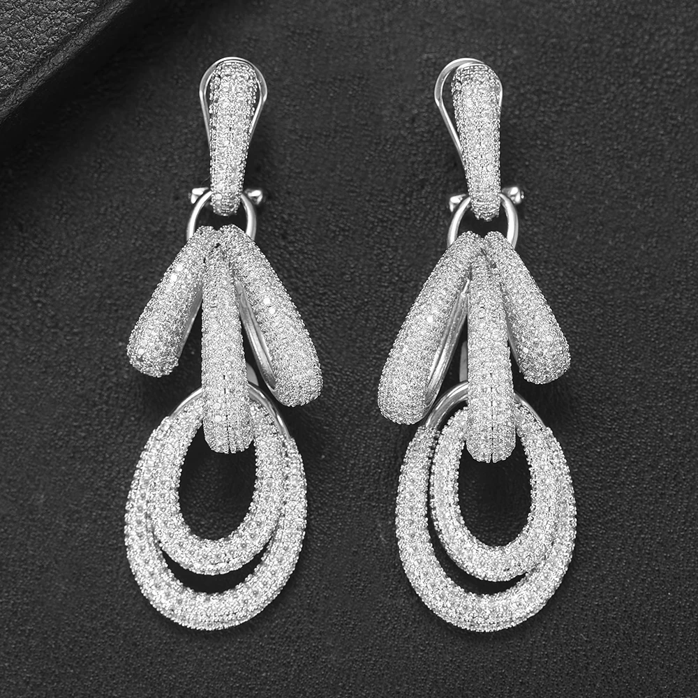 GODKI 74 мм роскошные круглые серьги с висящими крестами трендовые кубические