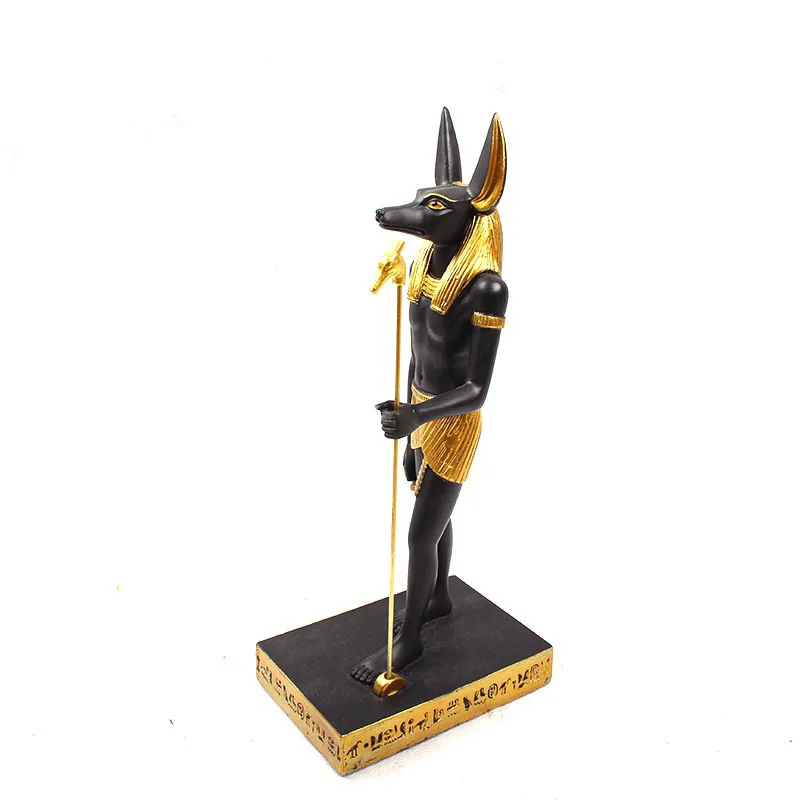 

ANCIENT EGYPT ANUBIS STATUE RESIN CRAFTS RETRO FIGURE DOG GOD SCULPTURE HOME DESKTOP DECORATION SOUVENIR R2928