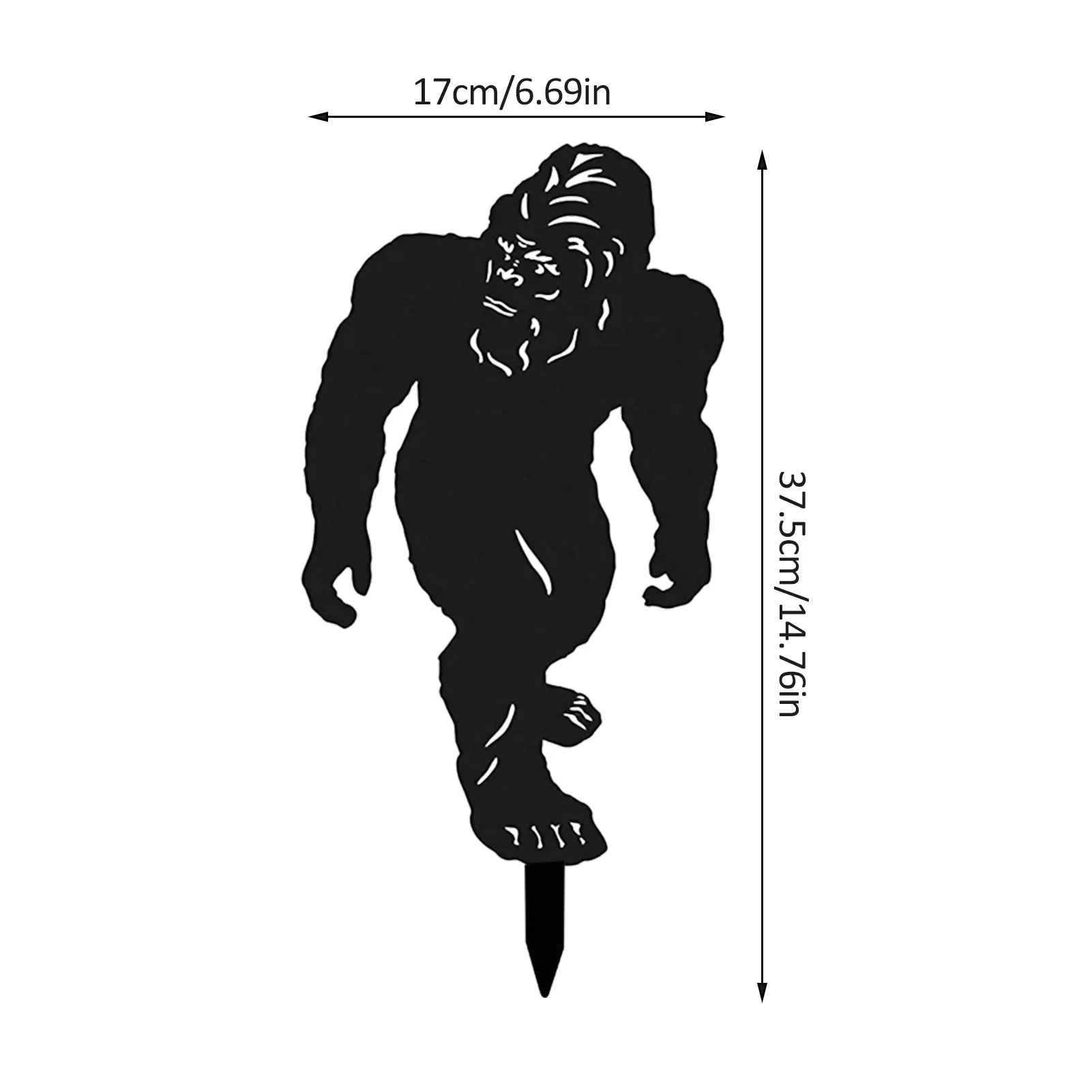 

Creative Courtyard Gorilla Acrylic Decorative Pile Garden Hollow Inserts 2 Sizes