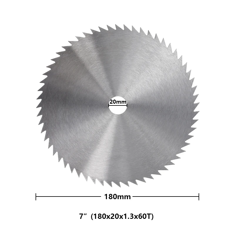180x20x1.3x60T XCAN 1 шт. 100/110/125/150/180 мм 60/75/80 зубы Марганец Сталь пильный диск для Мощность инструмент Аксессуары режущий диск для дерева - Цвет: 180x20x1.3x60T
