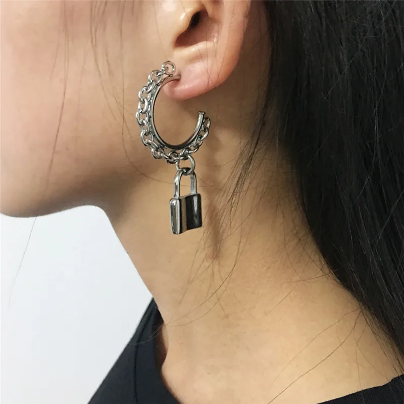 Модные Винтажные серьги серебряного цвета для женщин и мужчин 1 шт. подарок на