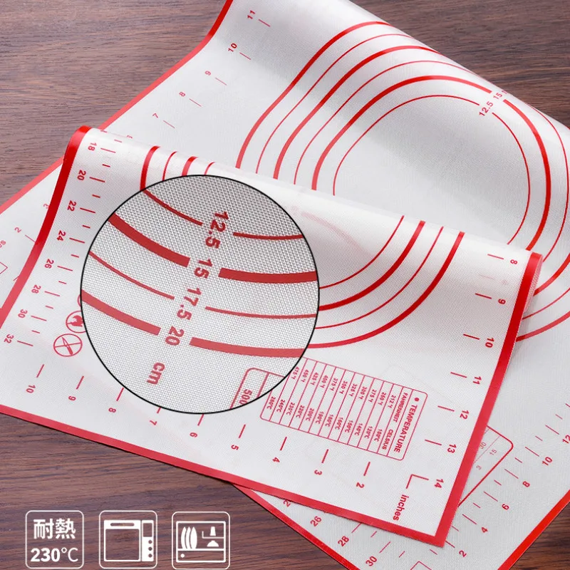 Складной антипригарный силиконовый коврик для выпечки замеса теста лоток