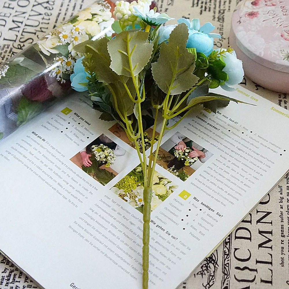 Fengju small camellia artificial flower fake home photography wedding set decoration handmade diy Simulation | Дом и сад