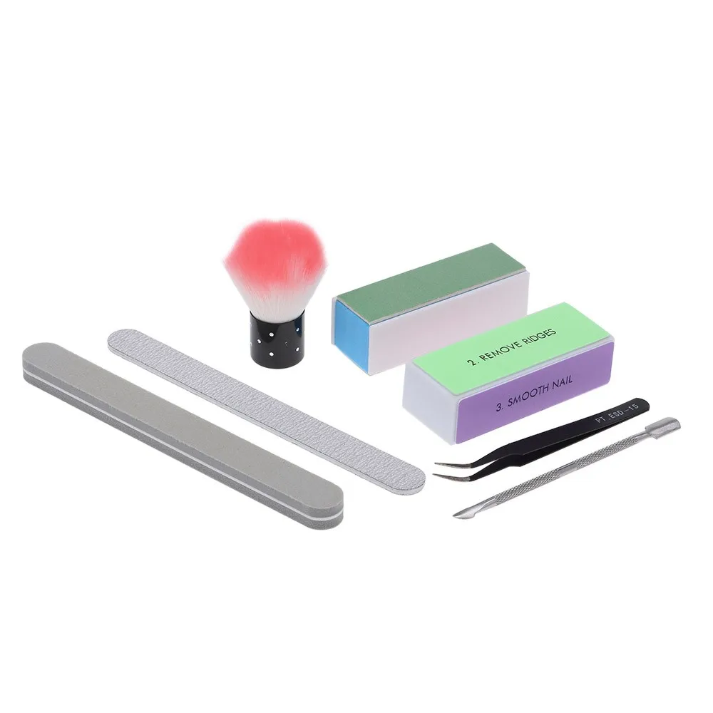 7 в 1 лак для ногтей гель снятия Набор инструментов с Кисть Шлифовальные Файлы