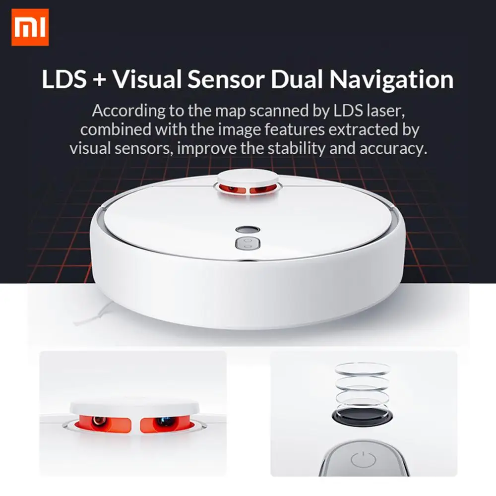 Оригинальный робот-пылесос Xiaomi 1S умный программируемый робот LDS с