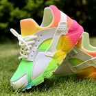 Женские кроссовки для отдыха на открытом воздухе, разноцветные кроссовки с круглым носком, удобные легкие и удобные кроссовки для бега и спорта