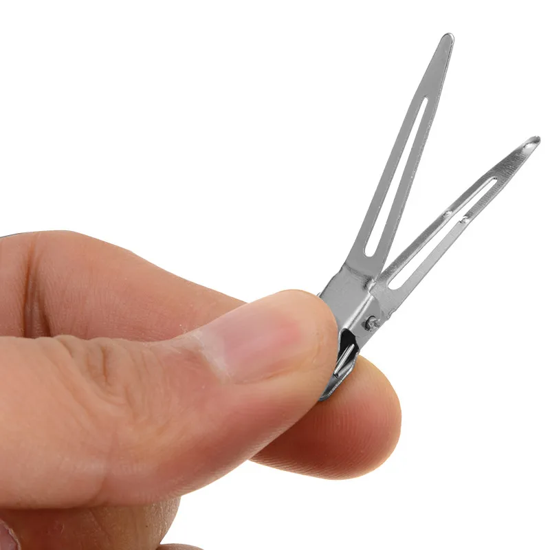 10 шт./компл. 4 5 см Серебряный утолщенный полый зажим для утконоса металлический