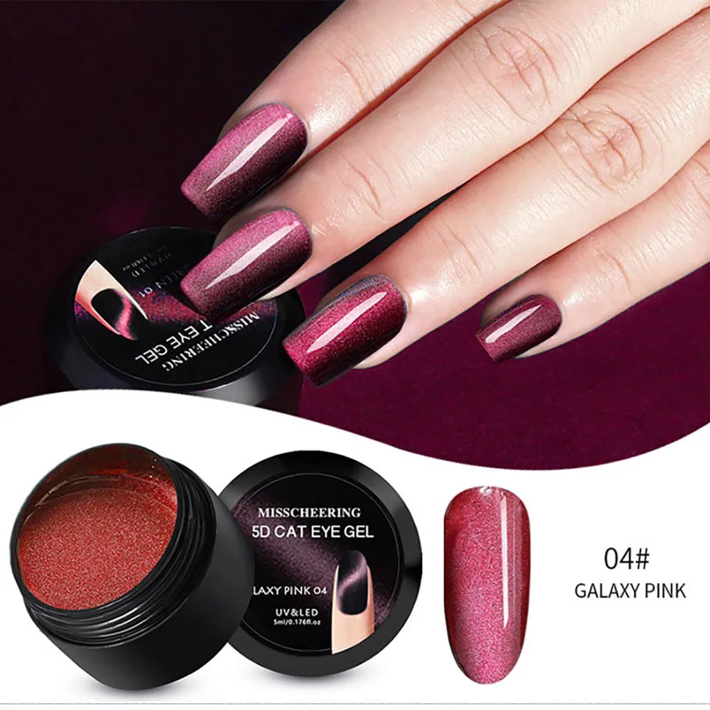 

5d Cat Eye Nail Gel Polish Laser Magnet Varnishes Soak Off Uv Led Shimmer Magnetic Lacquers Shiny Beauty Design Polish