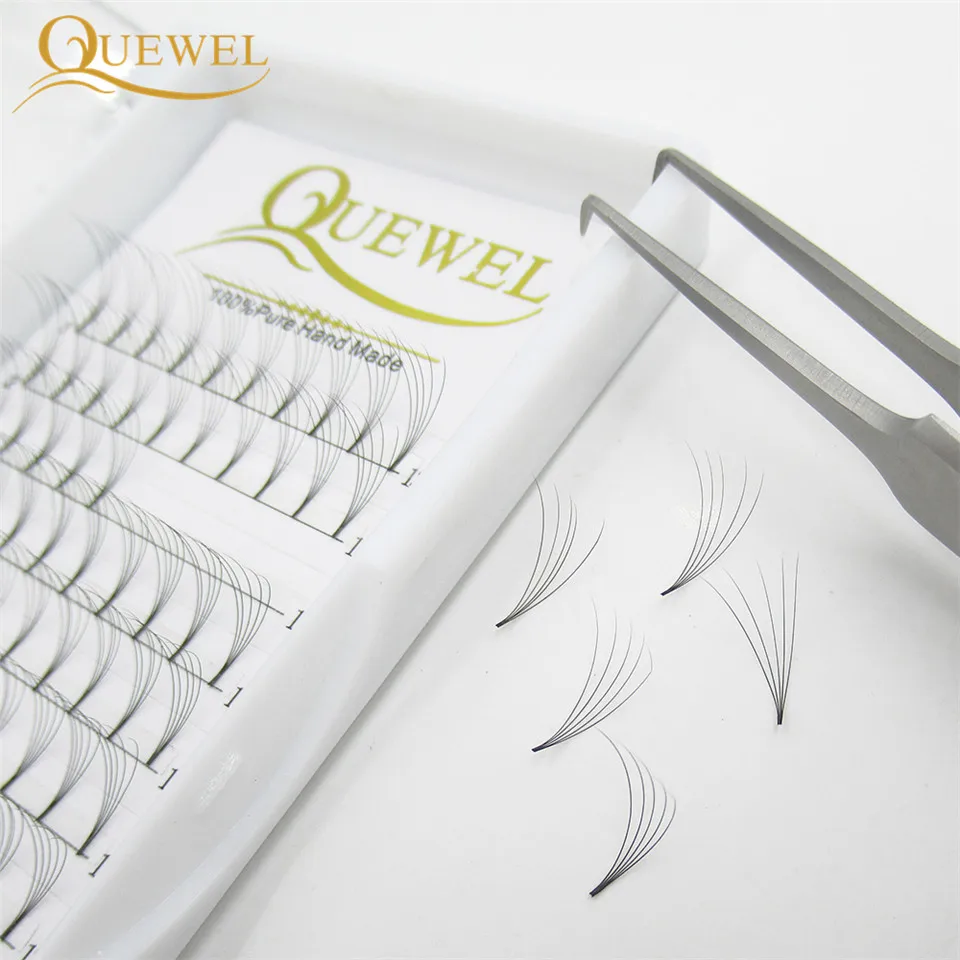 Premade Volume Lash Extensions C/D Curl Individual Eye Lashes Mixed Tray False Eyelashes Clusters Professional Quewel | Красота и