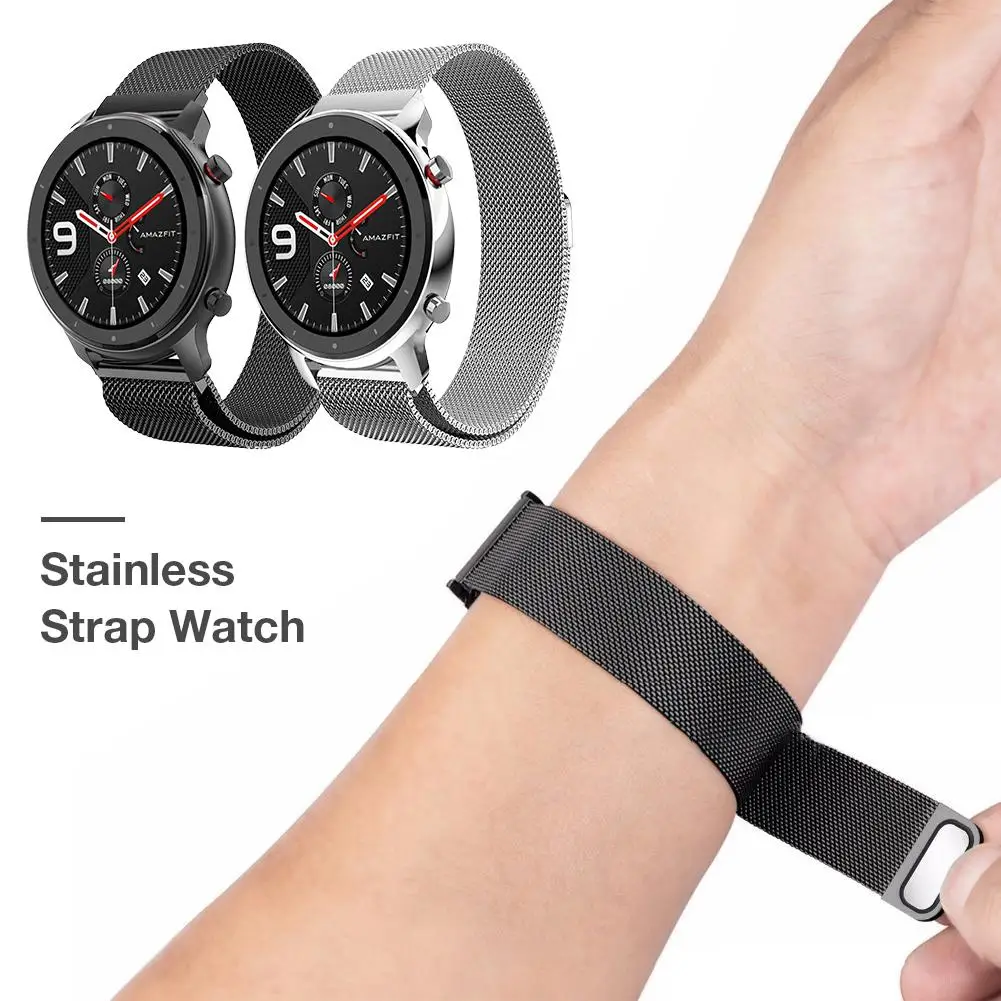 1 шт. 42 мм 47 сменный ремешок из нержавеющей стали стальной сетки для Amazfit GTR |