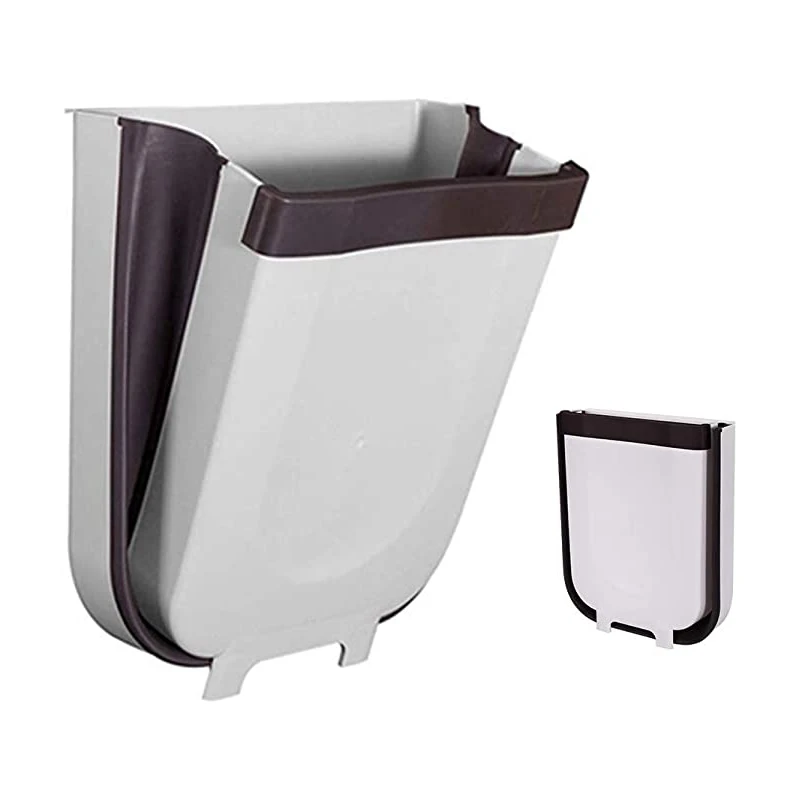 Car Hanging Trash Can Collapsible Small Garbage Bin for Cabinet Cupboard DoorGallon Portable Folding Waste Container | Автомобили и