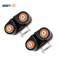 2pcs composite 2 row matic ball bearing cam cleat with leading ring pilates equipment boat fast entry rope wire fairlead sailing