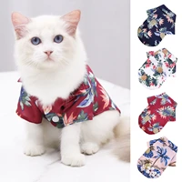 dog shirts clothes summer beach clothes vest pet clothing floral t shirt hawaiian for small large cat dog