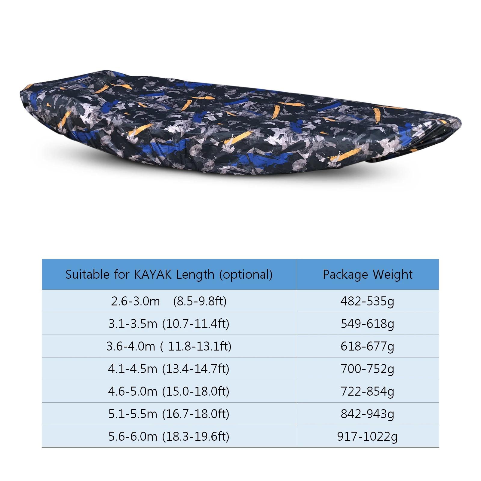 

Universal Kayak Cover Waterproof Kayak Boat Cover UV Resistant Dustproof Camo Canoe Storage Boat Accessories Swimming Pool Boat
