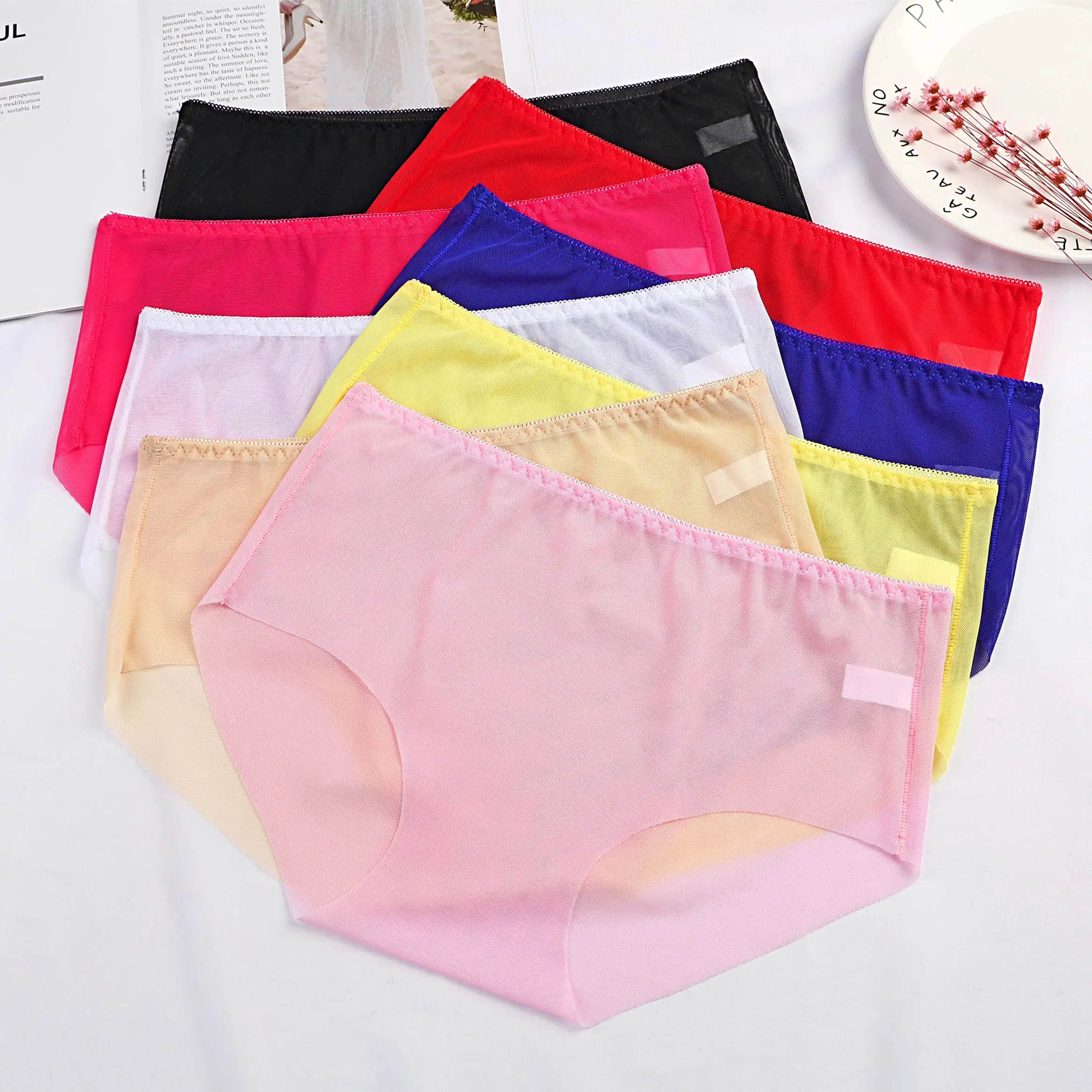 Полностью прозрачные трусики женские сексуальные бесшовные трусы Дамское