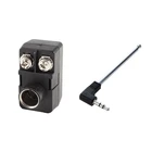 Подходящий трансформатор антенны 30075 Ом, коаксиальный адаптер TV F и 4 металлических антенны для сотового телефона 3,5 мм FM-радио, 2 шт.